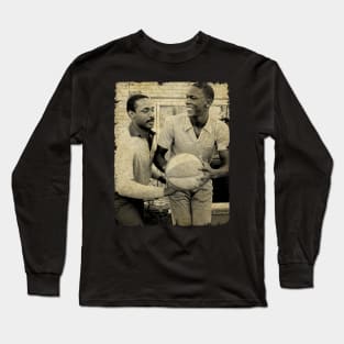 Michael Jordan with His High School Coach Clifton Pop Herring Long Sleeve T-Shirt